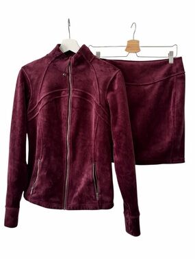 Lululemon Define Jacket & Scuba Skirt Velvet Size 10 2 Piece Set